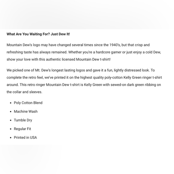 Mountain Dew ringer t-shirt - size xl by TeeLuv - Picture 5 of 8